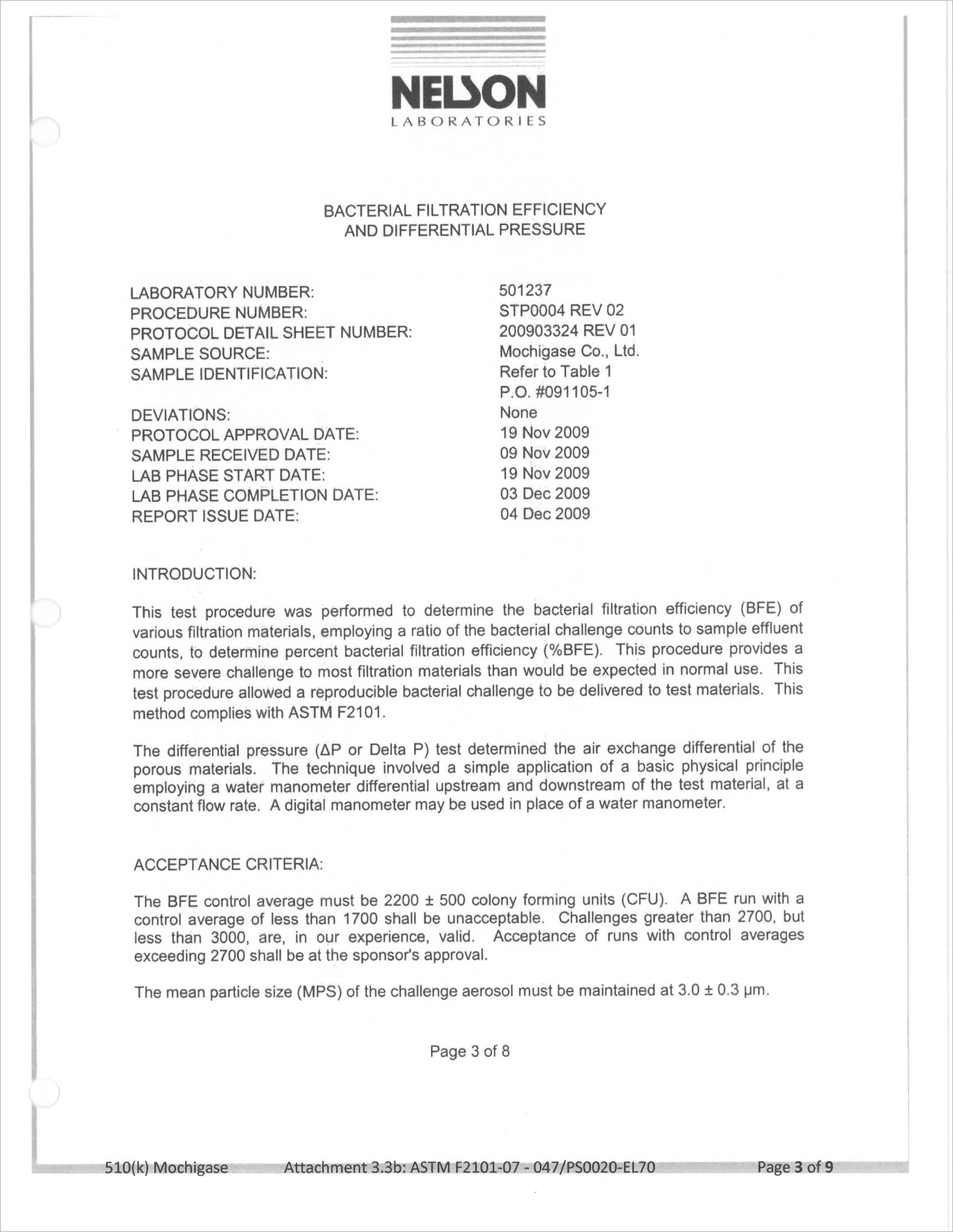 米国ネルソン研究所データ / NELSON LABORATORIES Report